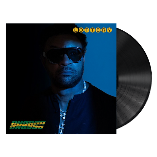 Shaggy - Lottery Vinyl Vinyl record with a cover featuring a person wearing sunglasses and the title 'Lottery' on a blue background.