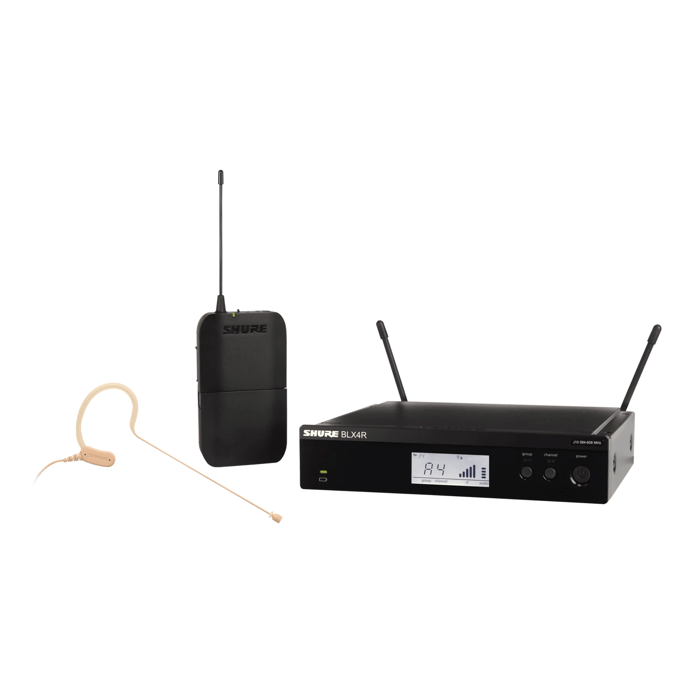 Shure BLX14RUK/MX53-K3E Wireless Rack-mount Presenter System with MX153 Earset Microphone