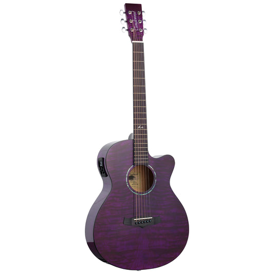Tanglewood TA4CEPU Azure Super Folk Cutaway Electro-Acoustic - Foxglove Purple Gloss