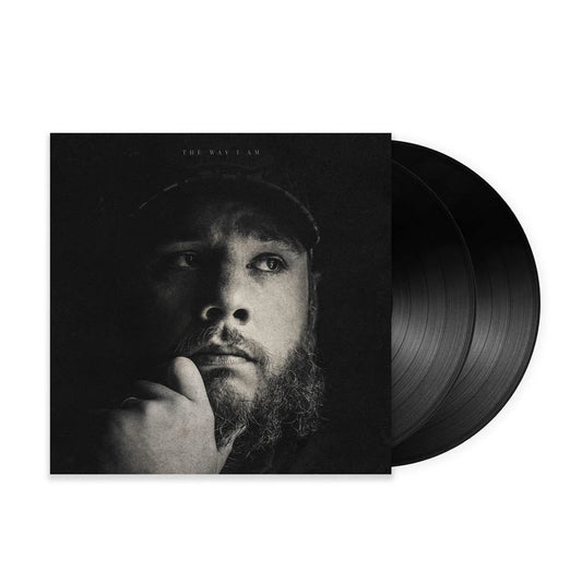 Luke Combs Vinyl records with a black and white portrait cover on a white background