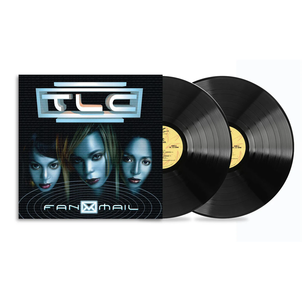 TLC - Fanmail Vinyl record set with cover featuring three faces and 'TLC' branding on a white background.