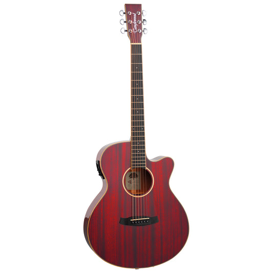 Tanglewood TW4CER Winterleaf Super Folk Cutaway Electro-Acoustic - Red Gloss