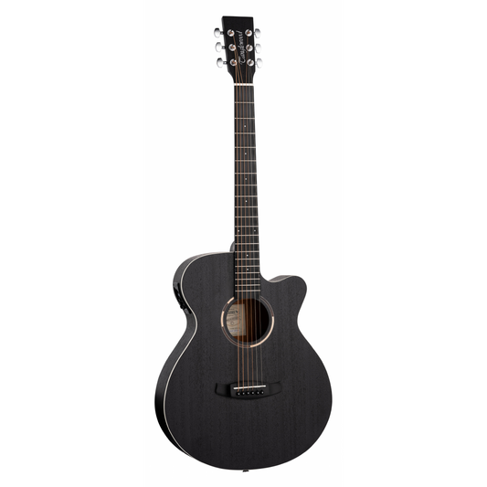 Tanglewood TWBBSFCE Blackbird Super Folk Electro-Acoustic - Smokestack Black