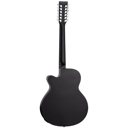 Tanglewood TWBBSFCE12 Blackbird Super Folk 12-String Electro-Acoustic - Smokestack Black Satin