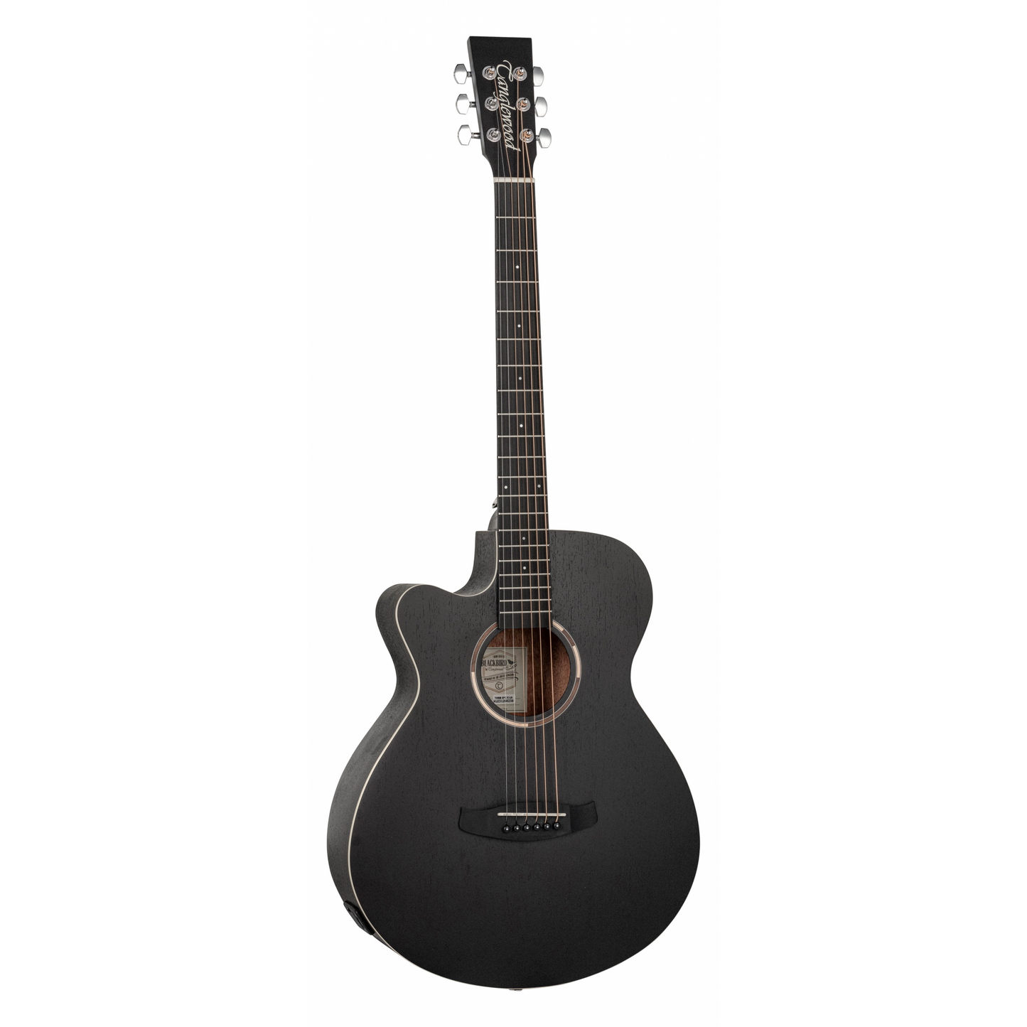 Tanglewood TWBBSFCELH Blackbird Super Folk Electro-Acoustic Left-Handed - Smokestack Black