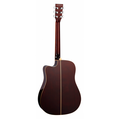 Tanglewood TW5CEAVB Winterleaf Dreadnought Electro-Acoustic - Autumn Vintage Gloss Back