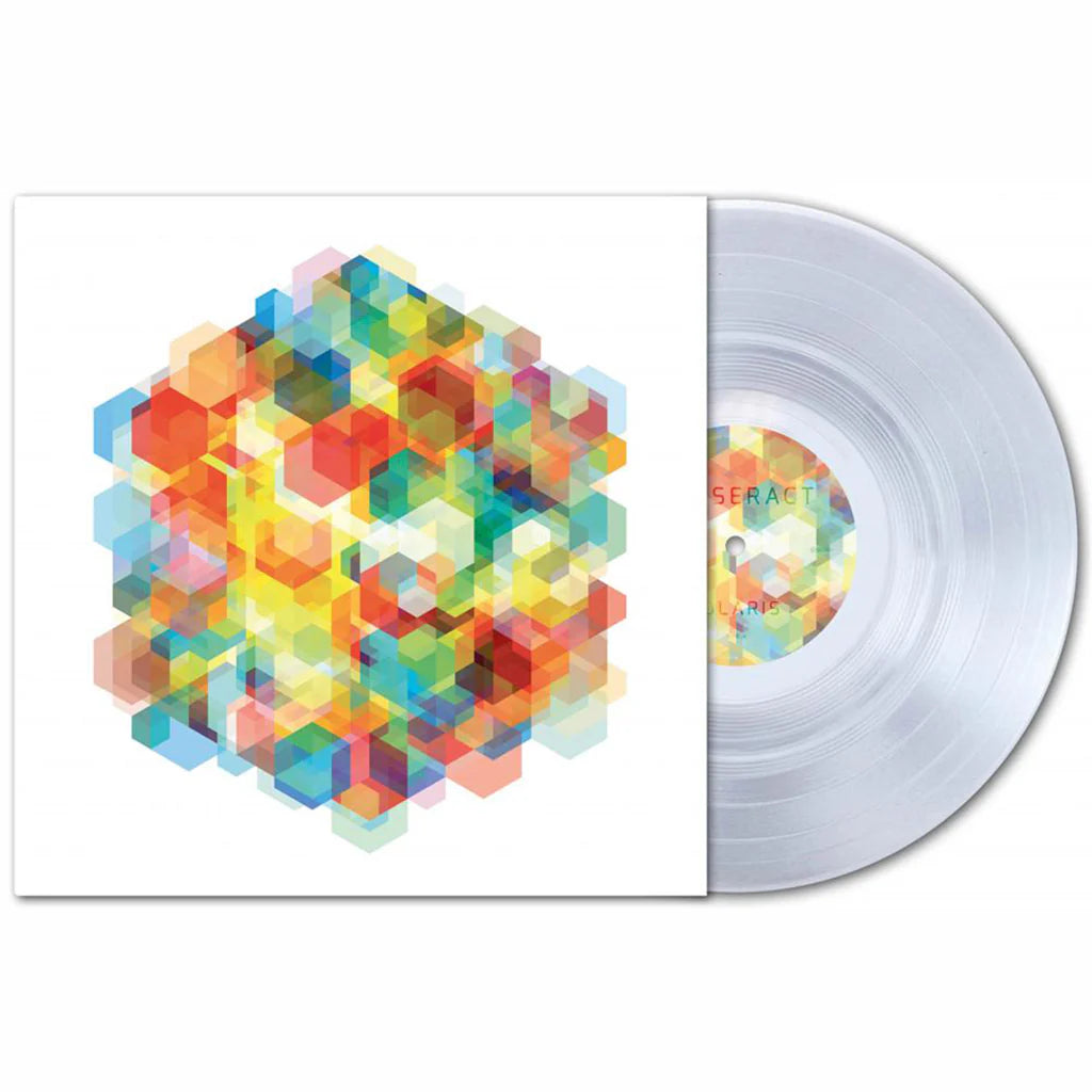 Tesseract - Polaris Vinyl record with a colourful geometric design on the cover and label.