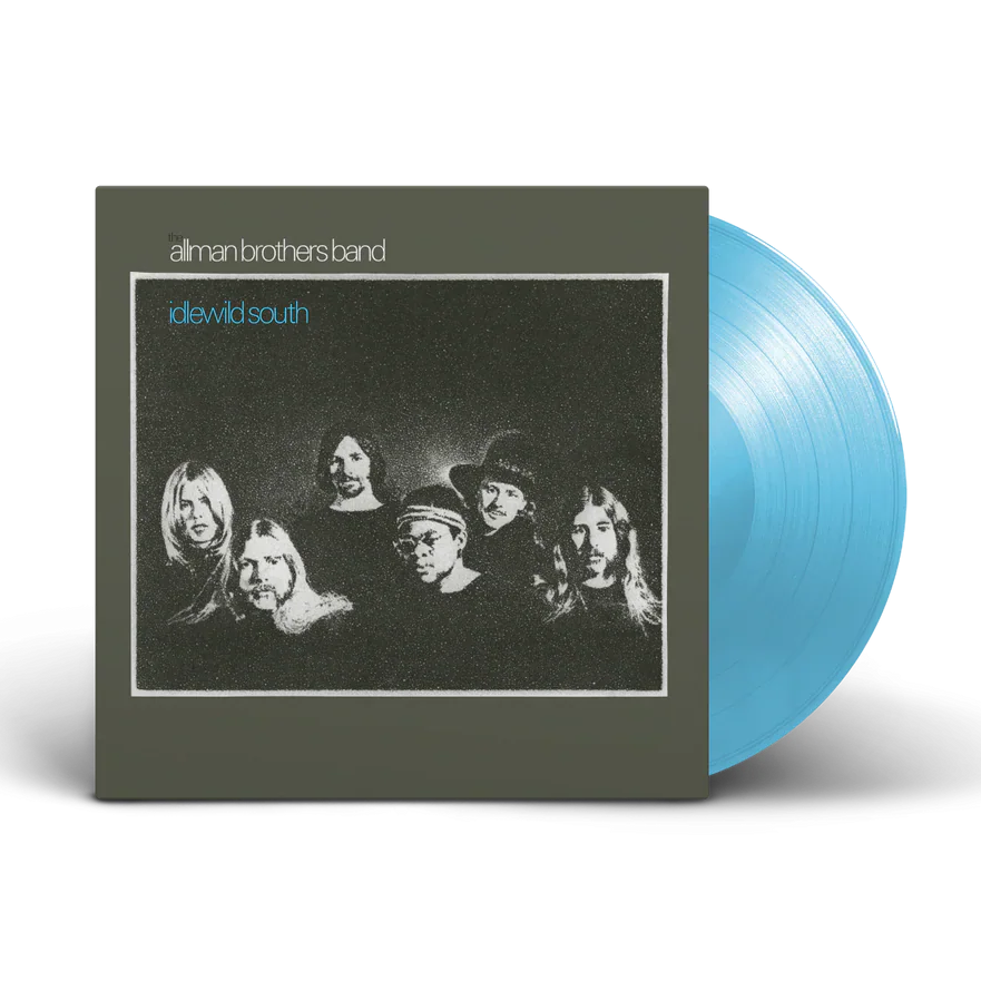 The Allman Brothers Band - Idlewild South Vinyl record with a cover featuring a band's portrait on a white background