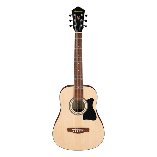 Ibanez V30NJP-OPN Acoustic guitar with a natural wood finish on a white background