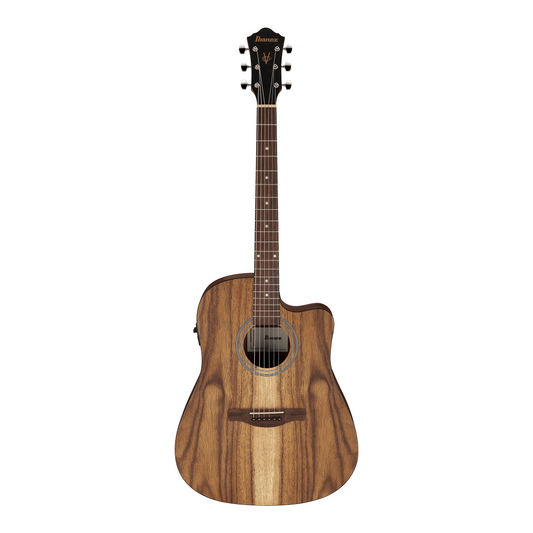 Ibanez V40WSCE-OPB V-Series Electro-Acoustic guitar with striking open pore brown finish.