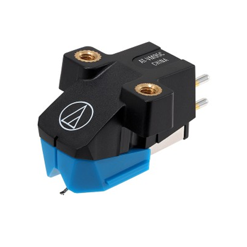 Audio-Technica AT-VM95C phonograph cartridge on a white background