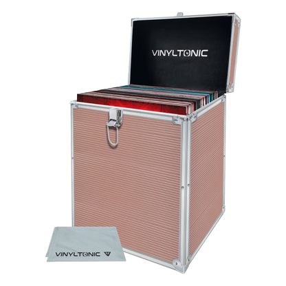Vinyl Tonic 12" LP Storage Case With Microfibre Cloth - Rose Gold