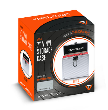 Vinyl Tonic 7" Vinyl Storage Case With Cloth - Silver