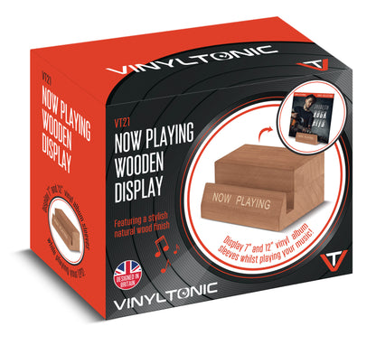 Vinyl Tonic NOW PLAYING Wooden Stand