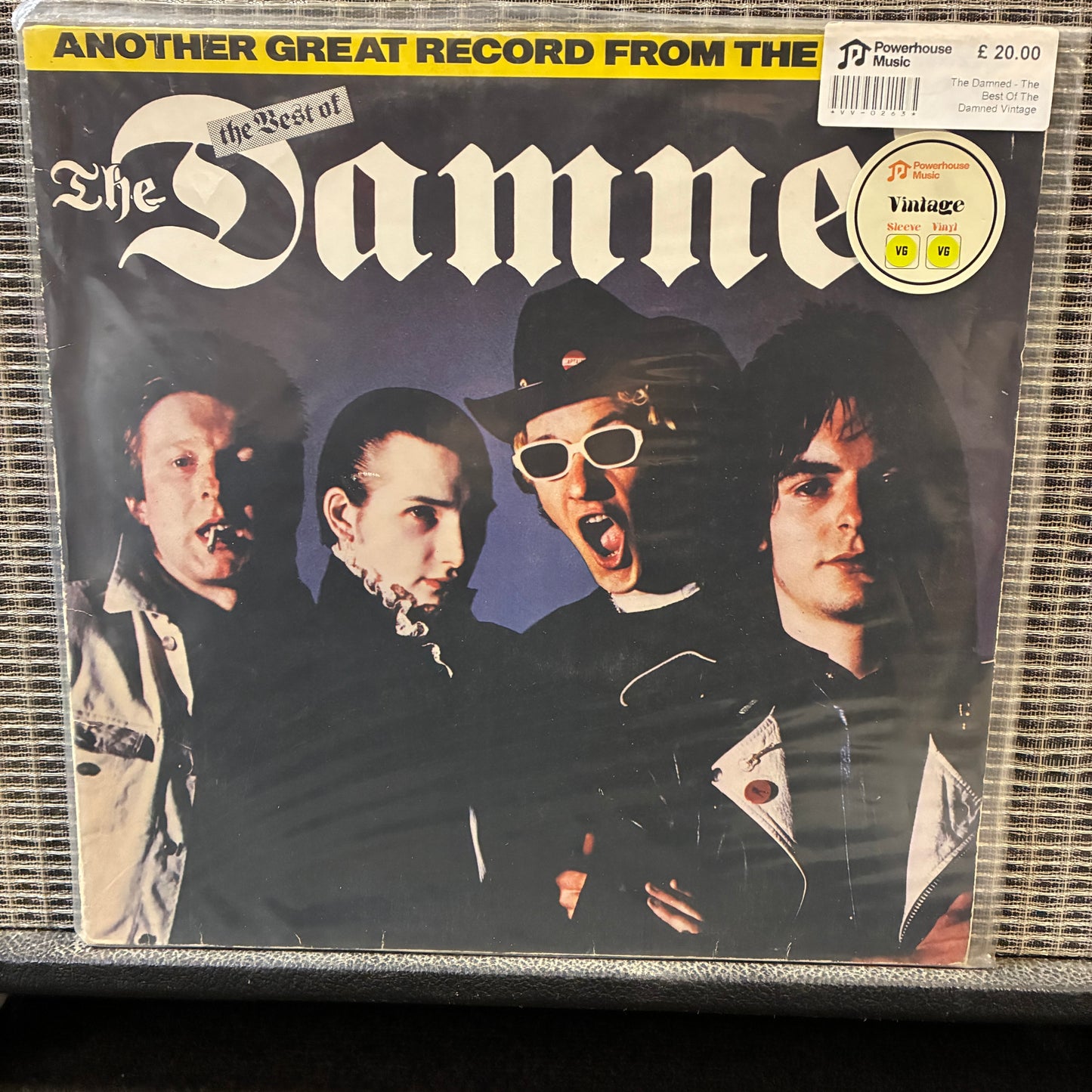 The Damned - The Best Of The Damned Album cover for 'The Best of The Damned' with band members on a dark background