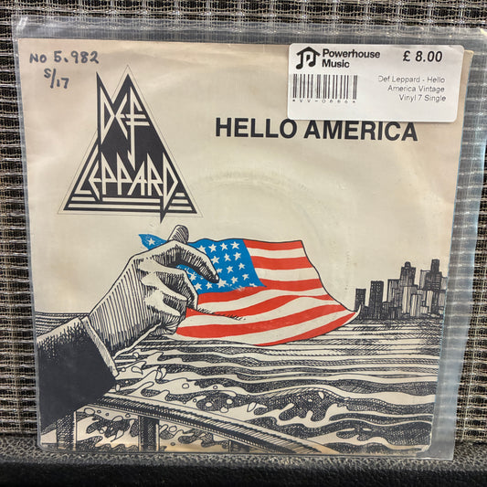 Def Leppard - Hello America Vintage Vinyl 7" Single