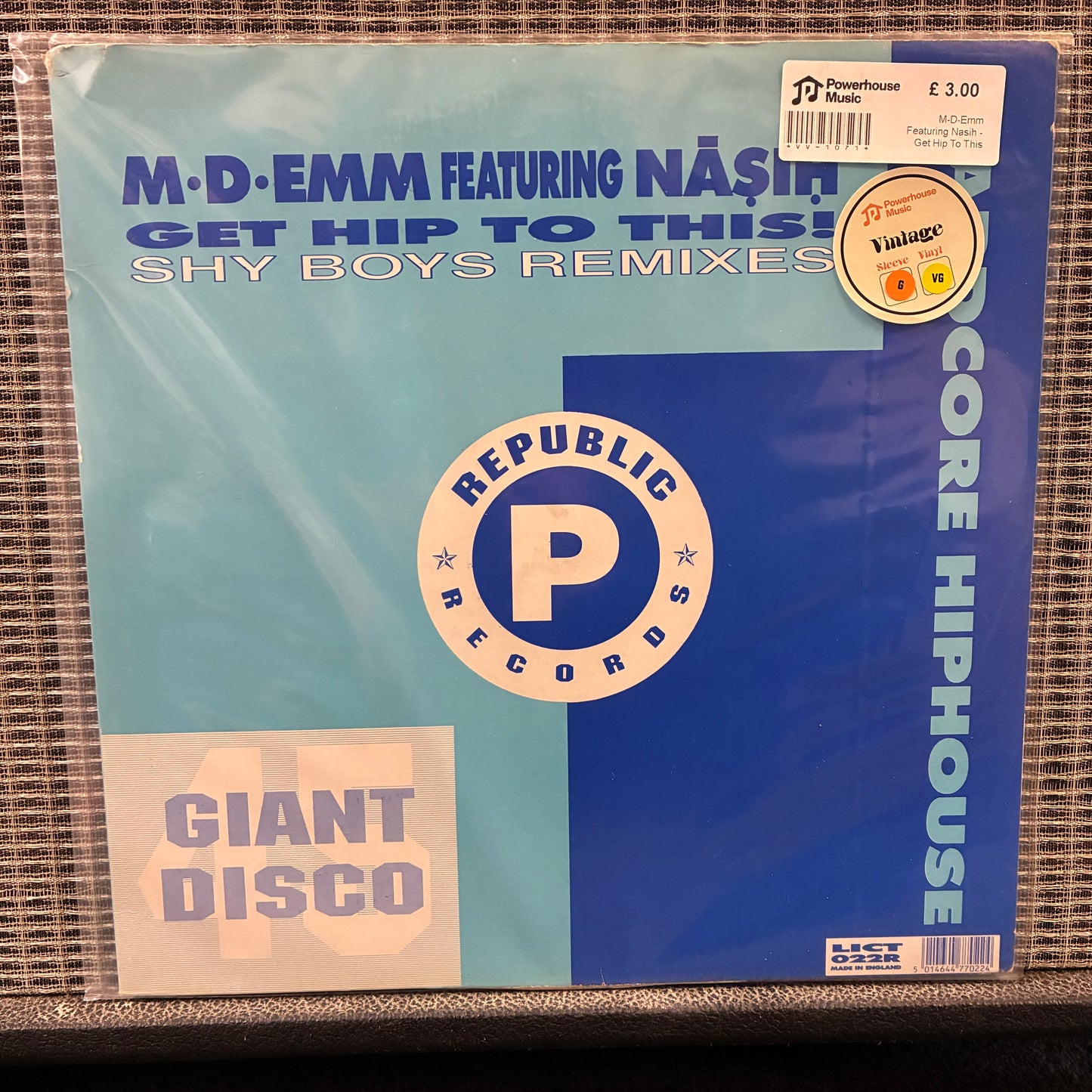 M-D-Emm Featuring Nasih - Get Hip To This (Shy Boys Remixes) Vintage Vinyl 12" Single