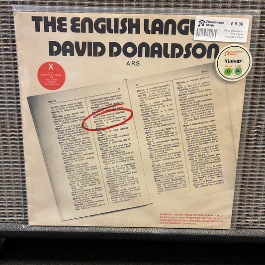 David Donaldson - The English Language Vintage Vinyl LP