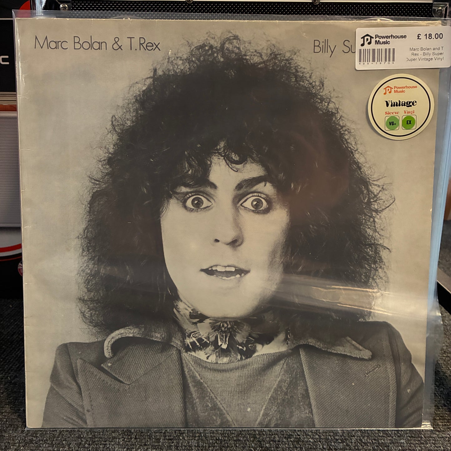 Marc Bolan and T Rex - Billy Super Duper Vintage Vinyl LP A vinyl record sleeve for Marc Bolan & T.Rex's 'Billy S.