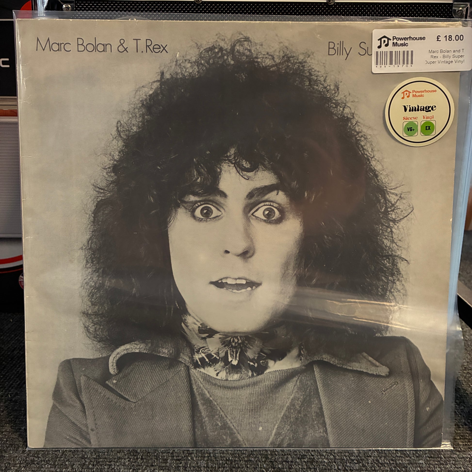 Marc Bolan and T Rex - Billy Super Duper Vintage Vinyl LP A vinyl record sleeve for Marc Bolan & T.Rex's 'Billy S.
