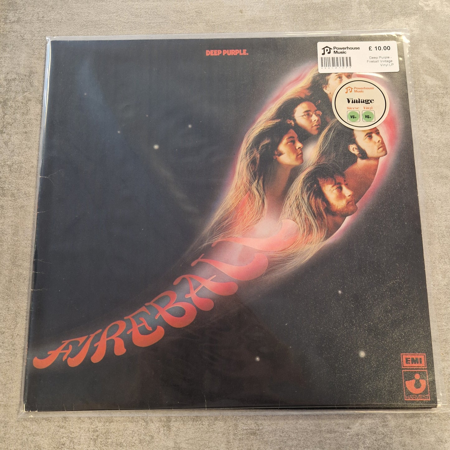 Deep Purple - Fireball Vintage Vinyl LP Red Hot Chili Peppers 'As It Was' vinyl record album in its original shrink wrap, displayed on a neutral gray surface.