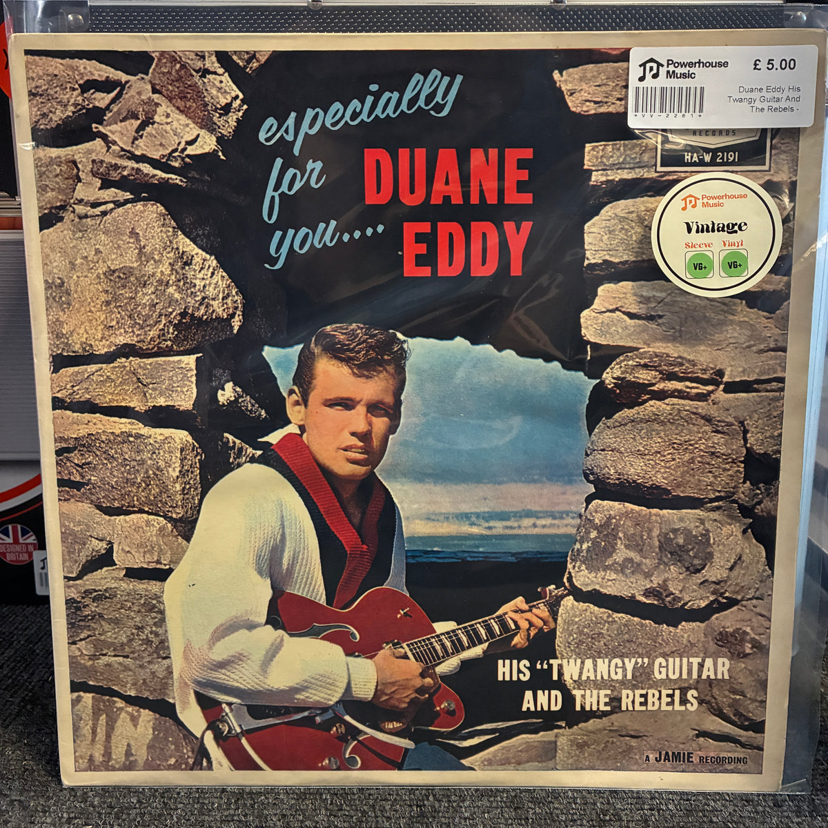 Duane Eddy His Twangy Guitar And The Rebels - Especially For You Vintage Vinyl LP A vinyl record sleeve for Duane Eddy's 'especially for you.