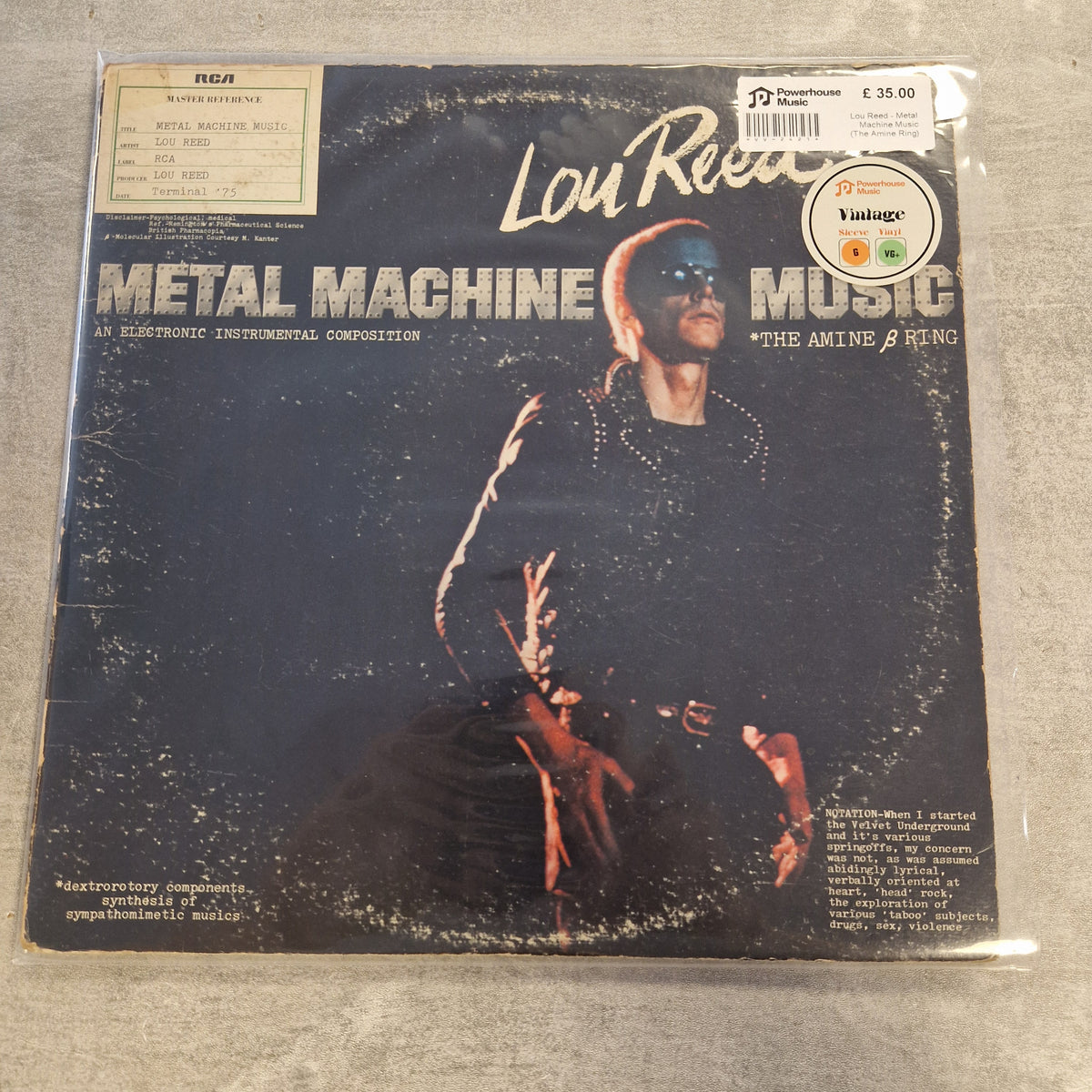 Lou Reed - Metal Machine Music (The Amine Ring) Vintage Vinyl LP
