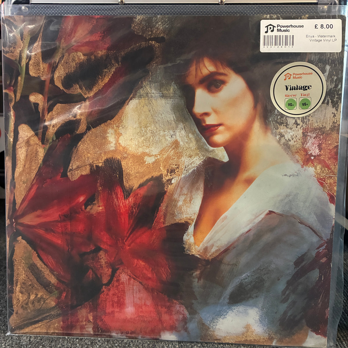 Enya - Watermark Vintage Vinyl LP A vintage vinyl record sleeve for PJ Harvey's 'My Dark Eternal Love' on a black 12-inch release, sealed in plastic with a visible 'JP Vintage Music' sticker and barcode label in the top right.