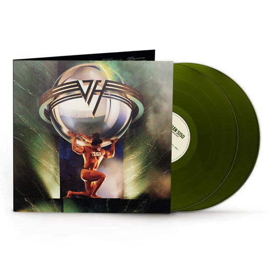 Van Halen 5150 album cover green vinyl white background