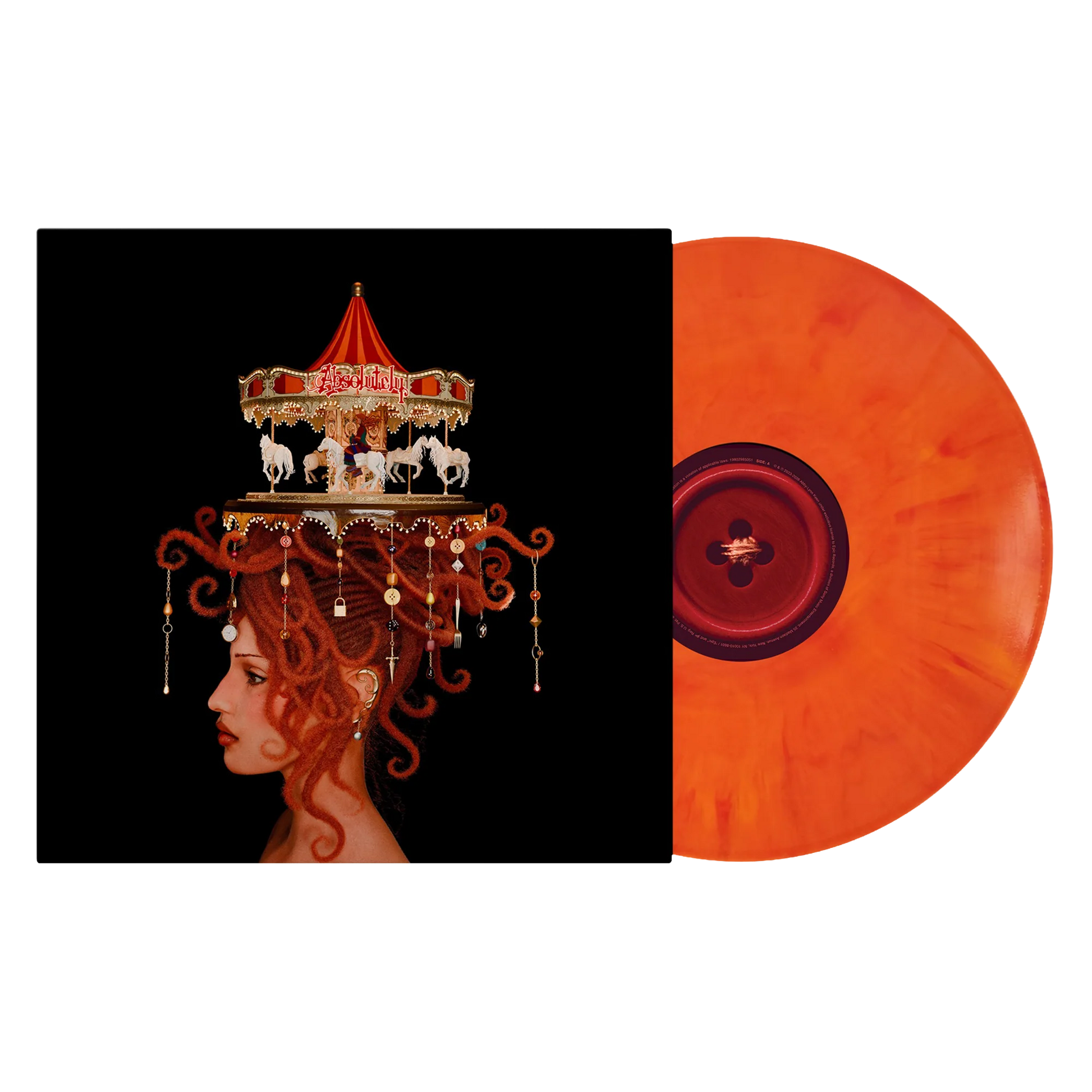 Absolutely - Paracosm Vinyl record with a cover featuring a carousel design on a woman's head.