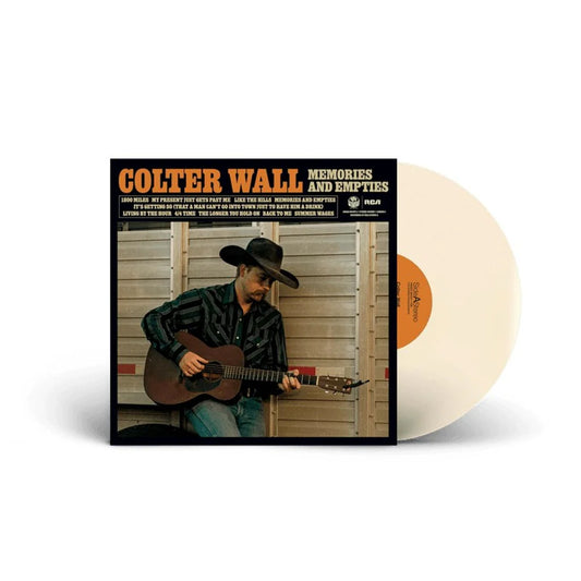 Colter Wall - Memories And Empties Vinyl record with a cover featuring a person playing guitar, titled 'Memories and Empties' by Colter Wall.