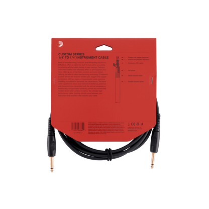 D'Addario Custom Series Instrument Cable - 10 feet