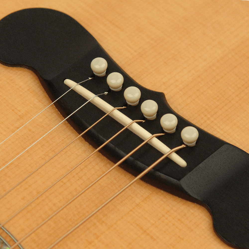 D'Addario Injected Molded Bridge Pins with End Pin Set of 7 - Ivory