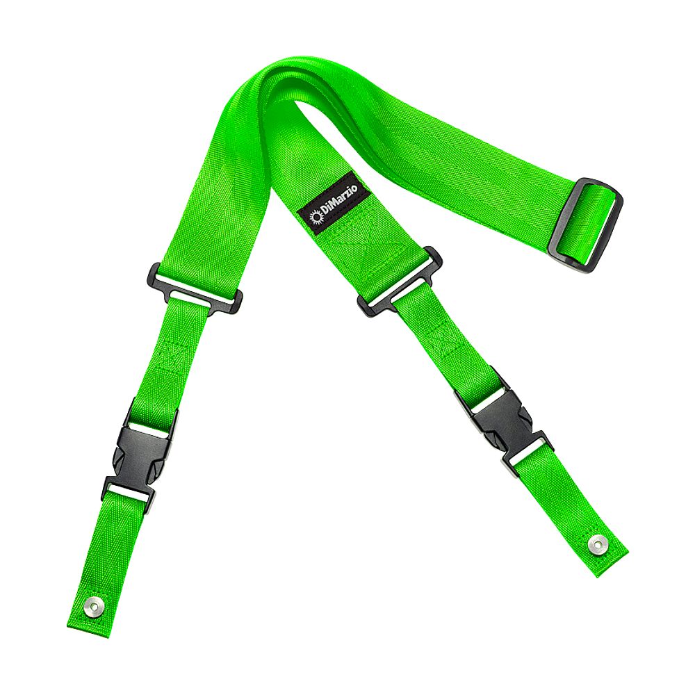 DiMarzio Cliplock Quick Release Guitar Strap - Neon Green