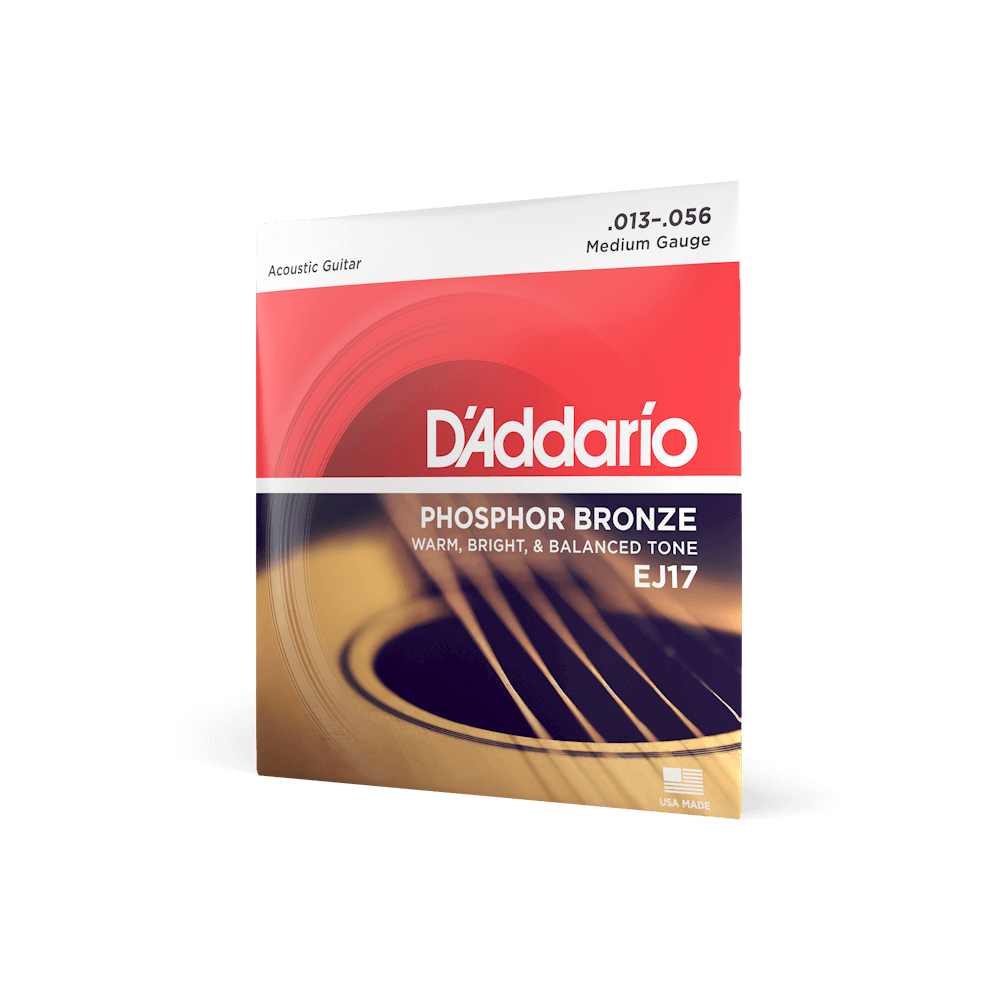 D'Addario EJ17 Phosphor Bronze Acoustic Guitar Strings - Medium 13-56