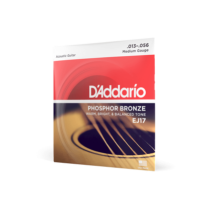 D'Addario EJ17 Phosphor Bronze Acoustic Guitar Strings - Medium 13-56