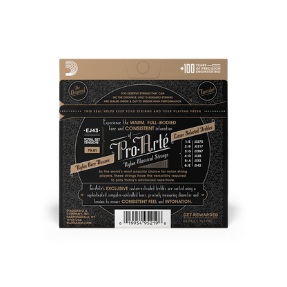 D'Addario EJ43 Pro-Arte Nylon Classical Guitar Strings - Light Tension