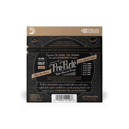 D'Addario EJ45 Pro-Arte Nylon Classical Guitar Strings - Normal Tension