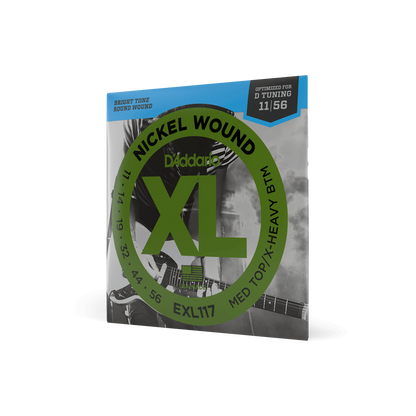 D'Addario EXL117 Nickel Wound Electric Guitar Strings - Medium Top/Extra-Heavy Bottom 11-56