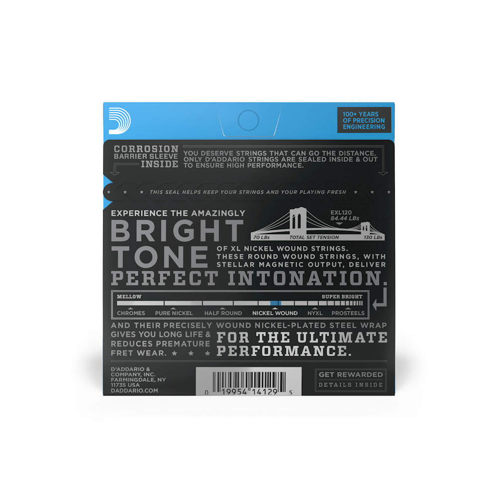 D'Addario EXL120 Nickel Wound Electric Guitar Strings - Super-Light 09-42