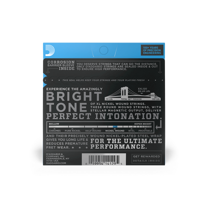 D'Addario EXL120 Nickel Wound Electric Guitar Strings - Super-Light 09-42