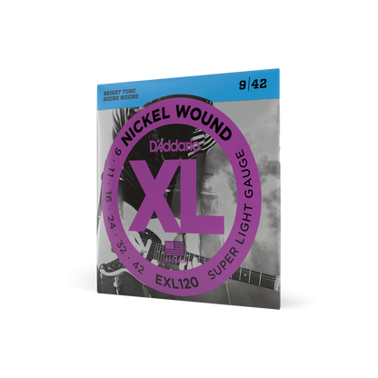 D'Addario EXL120 Nickel Wound Electric Guitar Strings - Super-Light 09-42
