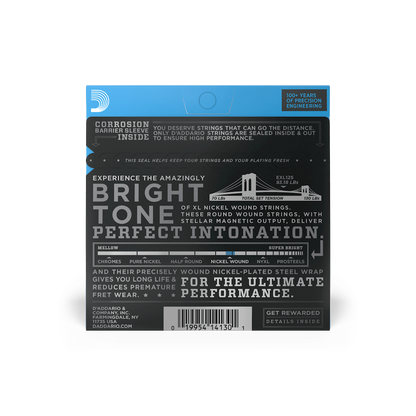 D'Addario EXL125 Nickel Wound Electric Guitar Strings - Super Light Top/ Regular Bottom 09-46