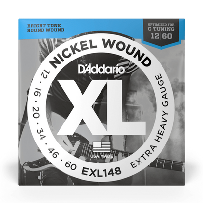 D'Addario EXL148 Nickel Wound Electric Guitar Strings - Extra-Heavy 12-60