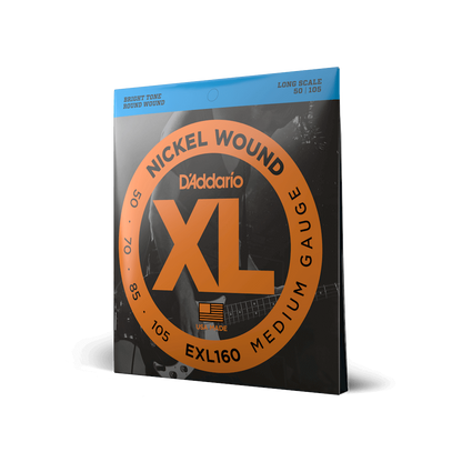 D'Addario EXL160 Nickel Wound Bass Guitar Strings - Medium 50-105 Long Scale