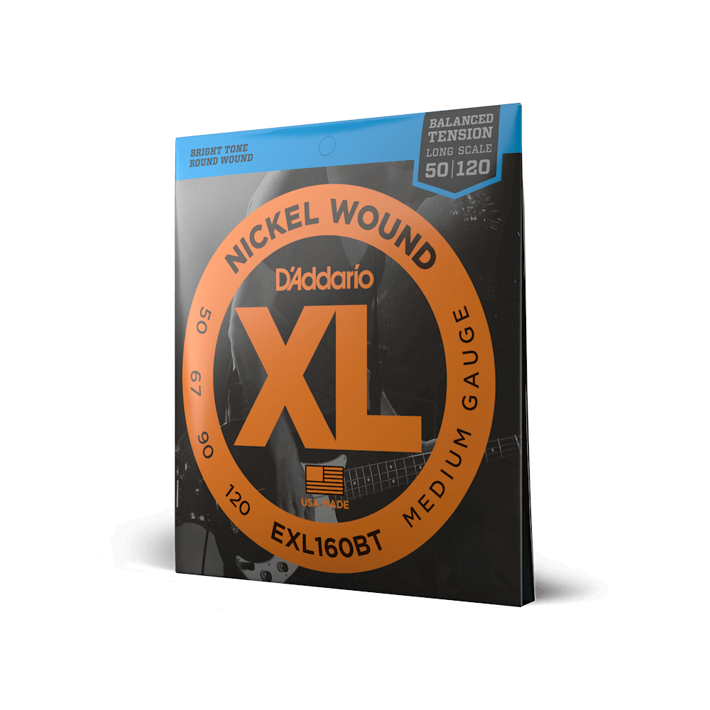 D'Addario EXL160BT Nickel Wound Bass Guitar Strings - Balanced Tension Medium 50-120 Long Scale