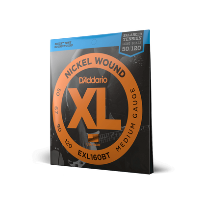 D'Addario EXL160BT Nickel Wound Bass Guitar Strings - Balanced Tension Medium 50-120 Long Scale