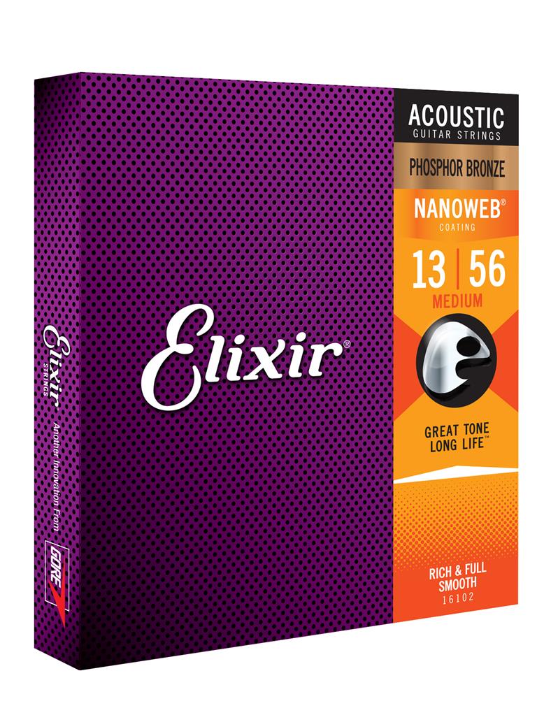 Elixir Nano Phosphor Bronze Acoustic Medium 13-56