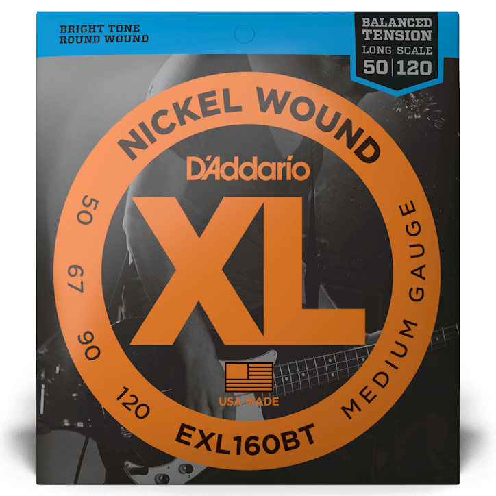 D'Addario EXL160BT Nickel Wound Bass Guitar Strings - Balanced Tension Medium 50-120 Long Scale