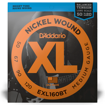 D'Addario EXL160BT Nickel Wound Bass Guitar Strings - Balanced Tension Medium 50-120 Long Scale